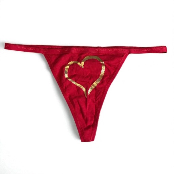 NEW Victoria's Secret VINTAGE 100% Cotton Signature V-String Thong Panties LARGE